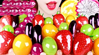 ASMR TANGHULU *RASPBERRY, ORANGE, DRAGON FRUIT, STRAWBERRY, GRAPE EATING SOUNDS MUKBANG 탕후루 먹방 咀嚼音