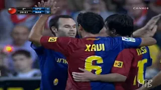 The First Show of the Messi, Xavi, Iniesta Trio ● 2008