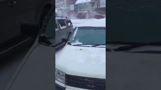 Super cold day in Russian city yakutsk