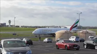 Emirate A380, Qatar Dreanliner at Birmingham Airport (BHX) 29/10/2017