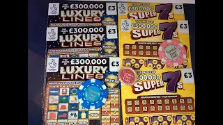 🏝🛫7️⃣A Scratch off between Luxury Lines and Super 7’s, which card comes out top, what do we win🛫🏝7️⃣