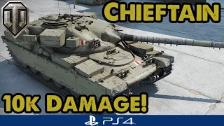10,000+ DAMAGE! Huge Chieftain Mk 6 Game - WoT PS4 (Guest Replay)