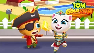 Talking Tom Gold Run - Superheroes Run Faster (Gameplay)