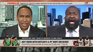 Stephen A. & Kendrick Perkins have HEATED DEBATE about Jimmy Butler’s last shot | First Take