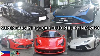 Super-cars Spotting in BGC Car Club Philippines 2023 | Huracan STO, Aventador, F8 Spider & MORE