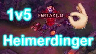 Almost 1v5 Pentakill with Heimerdinger | League Of Legends | mfcarriesu