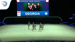 Georgia -  2019 Rhythmic Gymnastics Europeans, junior groups 5 hoops qualification