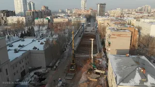 Строительство станции метро "Театральная" в Самаре  / Ленинский район / 29 января 2023 г / Russia