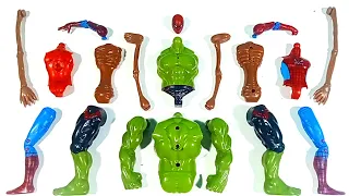 Assembling Marvel's Spider-Man vs Siren Head vs Hulk Smash Action Figures Superhero Avengers Toys