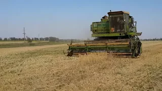Конец уборки сезон 2017 г. Убираем канадскую пшеницу. ДОН 1500 б
