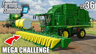 Big COTTON Harvest w/ John Deere CS770 + 120.000l Bales |MEGA Challenge | Farming Simulator 22 |#36