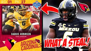 WHAT A MASSIVE STEAL! The Arizona Cardinals Draft Darius Robinson With The 27th Pick!