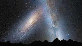 Collision of Andromeda Galaxy & Milky Way Galaxy !!