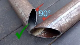 How to quickly cut pipes for 90 degree joints?