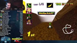 Mario Kart 64 - Choco Mountain 150cc SC lap - 3.38