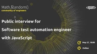 Public interview for Software test automation engineer with JavaScript
