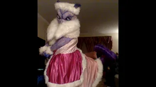 Mewtwo Pink Satin fluffy Princess dress Full suit video