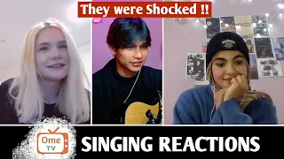 Singing Arabic Tagalog and Swedish song !! Mereka semua dibikin kaget | SINGING REACTIONS OmeTV