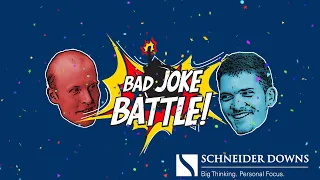 Try not to laugh! Laine and Roslovic compete in Bad Joke Battle, presented by Schneider Downs.