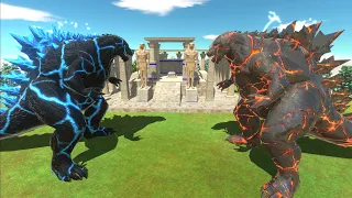 Ice Godzilla vs Lava Godzilla - Epic War - Animal Revolt Battle Simulator