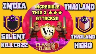 🔥🔥OMG BEST WAR EVER ! HOTTEST TH12 3*** ATTACKS ! INDIA VS THAILAND 💪🏻🔥