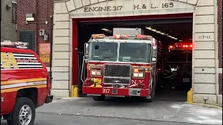 FDNY Engine 317, Ladder 165, Battalion 54 responding to a report of smoke in a private dwelling.