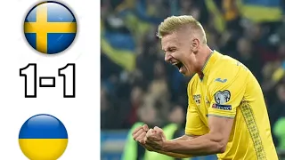 Zinchenko Sweden Vs Ukraine 1-1 All Goal Extend Highlight