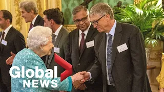 Queen Elizabeth holds reception for business leaders at Windsor Castle