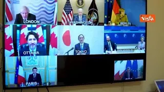 Draghi partecipa alla videoconferenza dei leader del G7