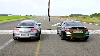 DRAG RACE! MERCEDES-AMG C63S VS BMW M4!