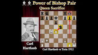 The Power of Bishop Pair | Queen Sacrifice | Hartlaub vs Testa 1912 | Bremen