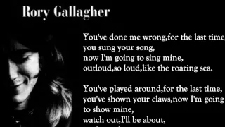 For the last time - Rory Gallagher (lyrics on screen)