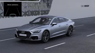 Audi A7 Animation narrowed road assist