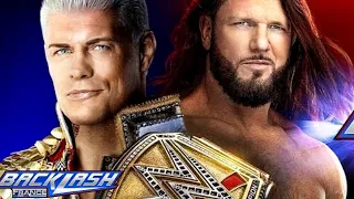 WWE2K24 - Undisputed WWE Champion Cody Rhodes vs. AJ Styles Full Match - Backlash 2024 | PS5