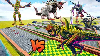 Color Godzilla War - Growing Legendary Godzilla 2014 VS Blue Godzilla - Animal Battle Simulator