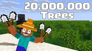 Monster School : PLANTING 20,000,000 MILLION TREES - Minecraft Animation