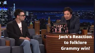 Jack's reaction to the folklore Grammy win!