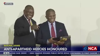 National Orders | Anti-apartheid heroes honoured