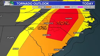 10 A.M. FRIDAY SEVERE WEATHER UPDATE: Tornado risk increases in Charlotte area