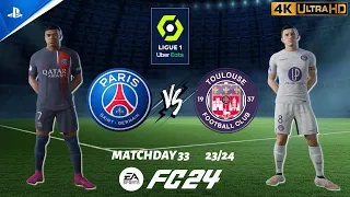 FC 24 - PSG vs. Toulouse | Ligue 1 Matchday 33 23/24 | PS5 [4K 60FPS]