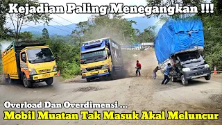 Overload and Overdimensional || Unreasonably Loaded Grandmax Car Rolls Down Batu Jomba