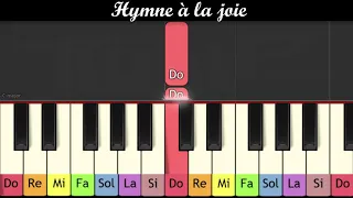 Apprendre "Hymne à la joie" de Beethoven au piano très facile (pour enfant ou débutant)