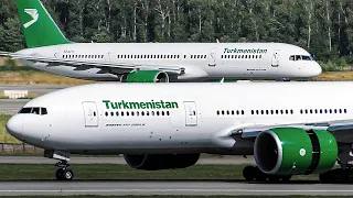 Turkmenistan airlines 🇹🇲 в Домодедово. Boeing 777, 757, 737