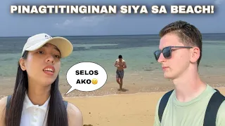 ANG HIRAP KAPAG MAY JOWANG FOREIGNER! ANG DAMING NAKATINGIN || NAKAPAG BEACH ULIT SIYA||