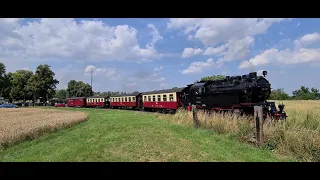 99 6001 verlässt den Bahnhof Gernrode