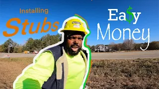 Lineman Vlog - Out installing stubs for other so called linemen that can't climb.#twillcontracting