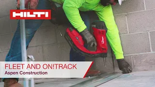 Hilti Tool Fleet Management and ON!Track Asset Management testimonial from Aspen Construction