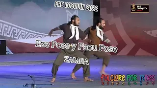 Eze Pose y Facu Pose bailando Zamba para no morir en el Pre Cosquín 2022