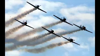 AEROSTARS Spectacular Aerobatic Team with 6x YAK-50 Thunderous Radial Sounds!