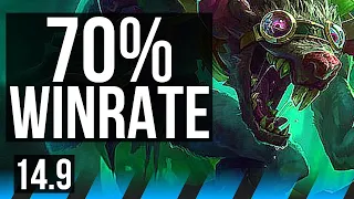 TWITCH vs TWISTED FATE (MID) | 70% winrate, Legendary, 17/5/14 | TR Grandmaster | 14.9